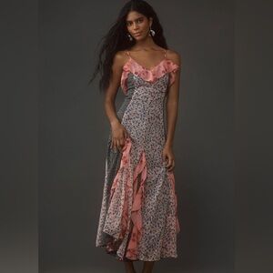 ANTHROPOLOGIE ruffle midi dress